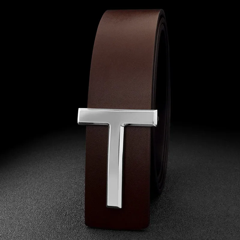 Luxury Famous T Letter Genuine Leather Belt For Men's-JonasParamount