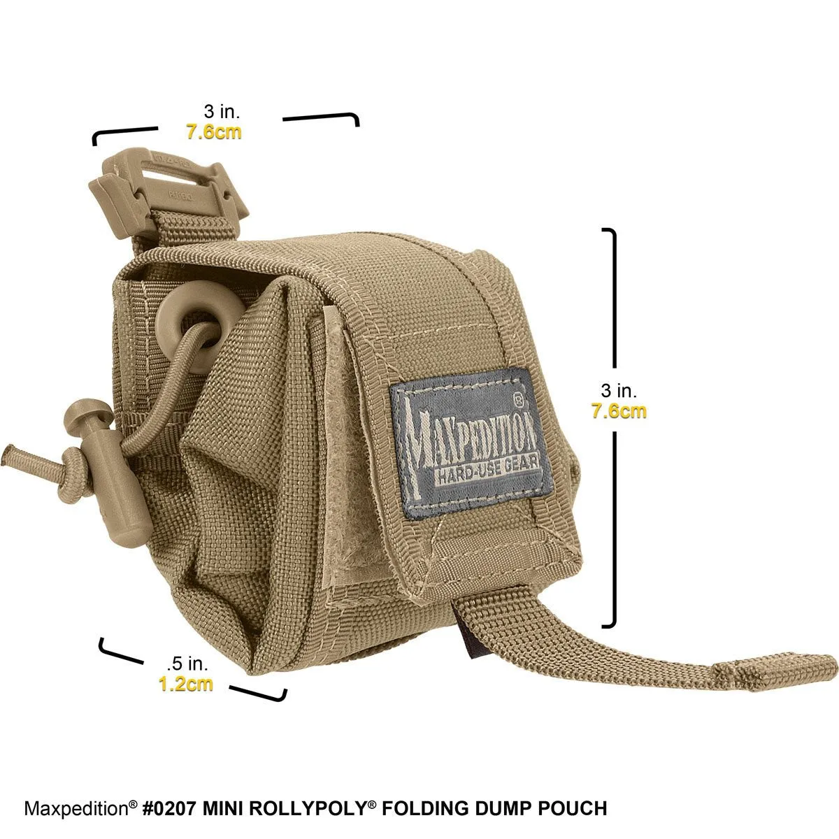 Maxpedition Mini Rollypoly Folding Dump Pouch (Khaki)