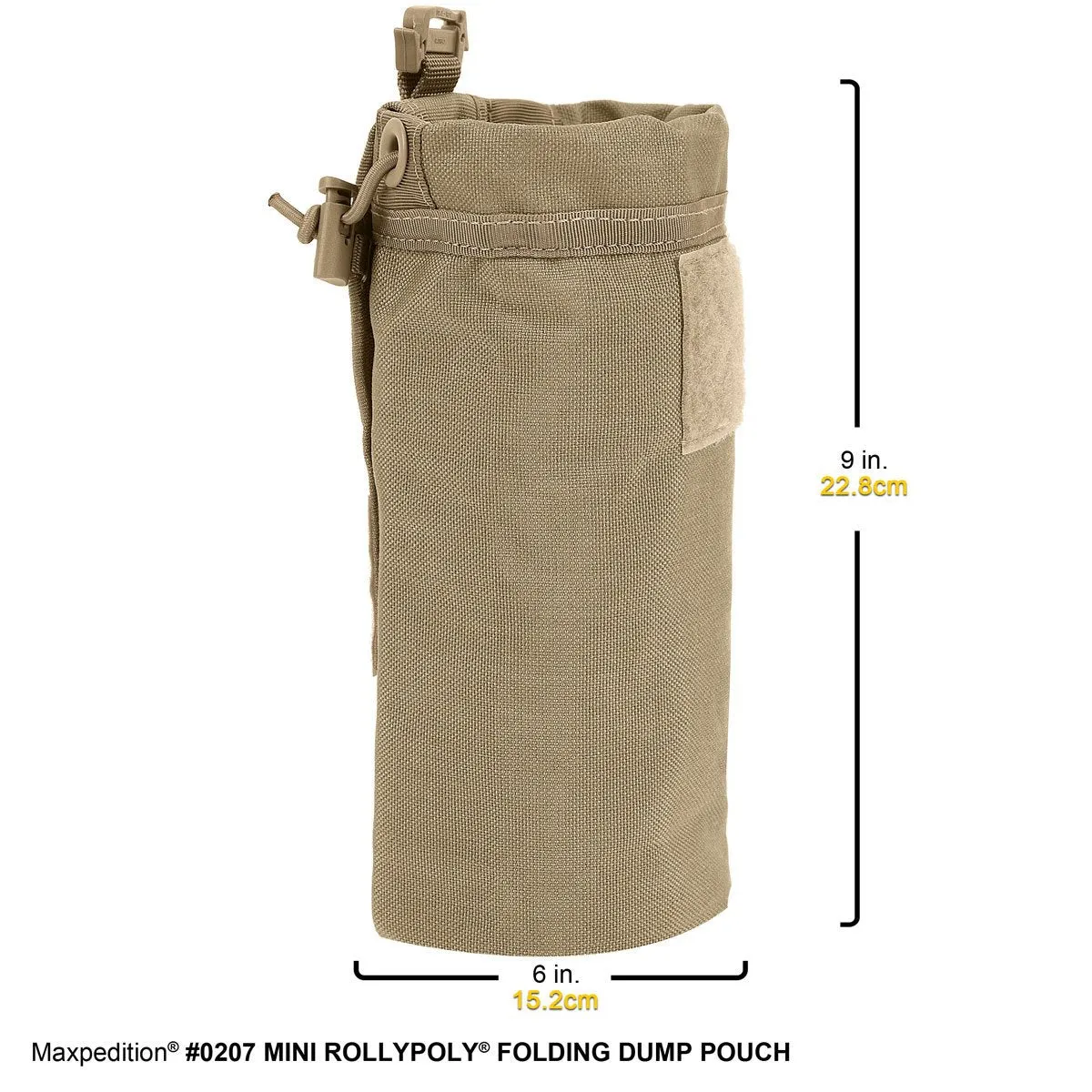 Maxpedition Mini Rollypoly Folding Dump Pouch (Khaki)