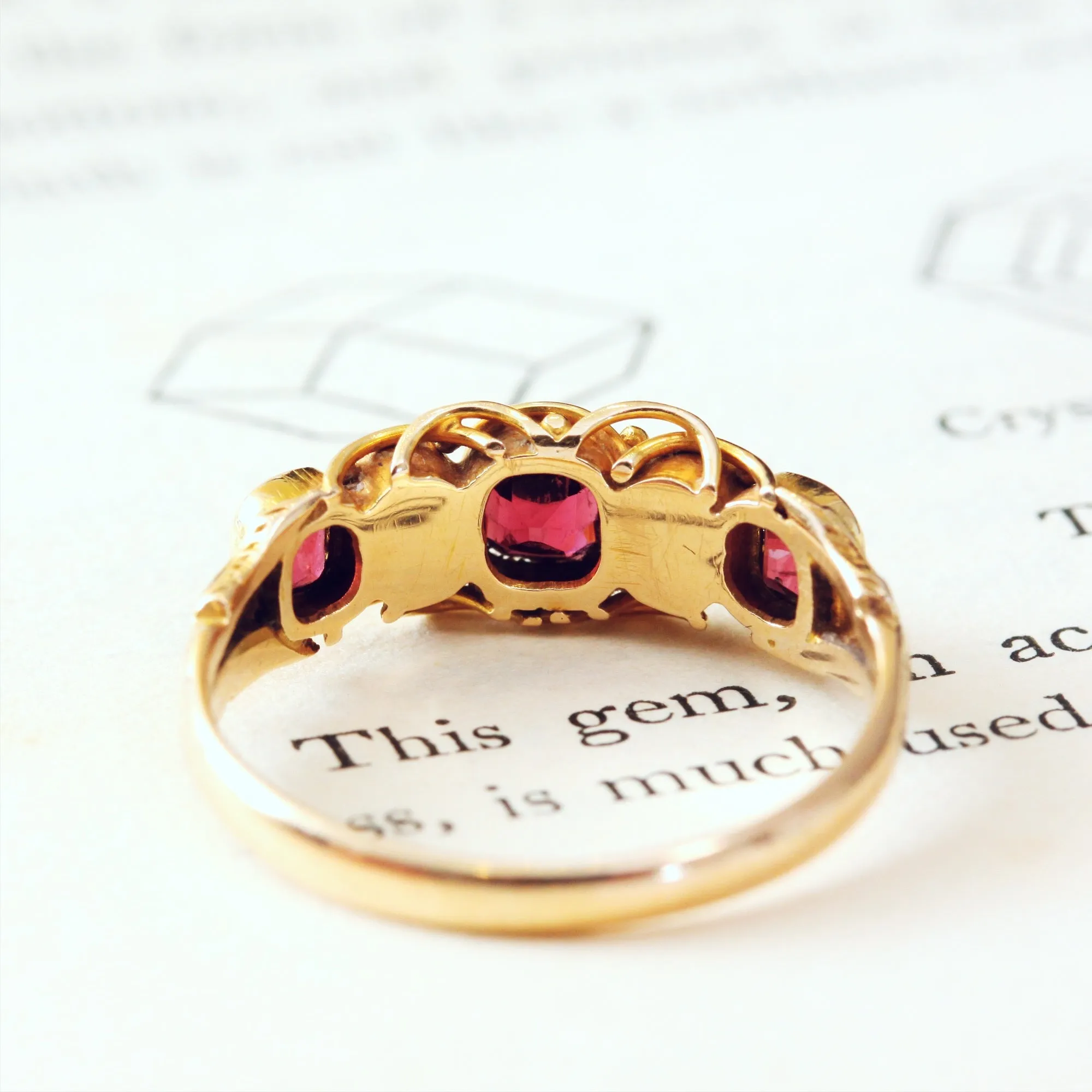 Mid Victorian Garnet & Natural Pearl Ring