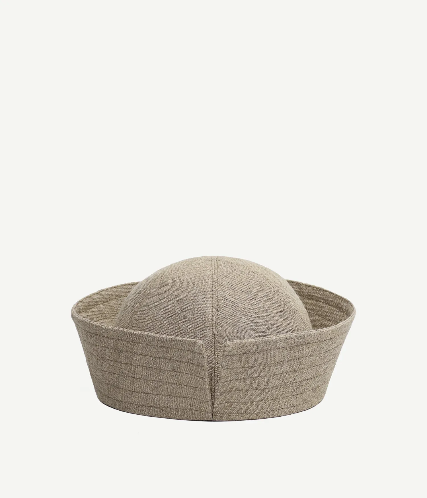 Monogram-embellished Linen Sailor Hat