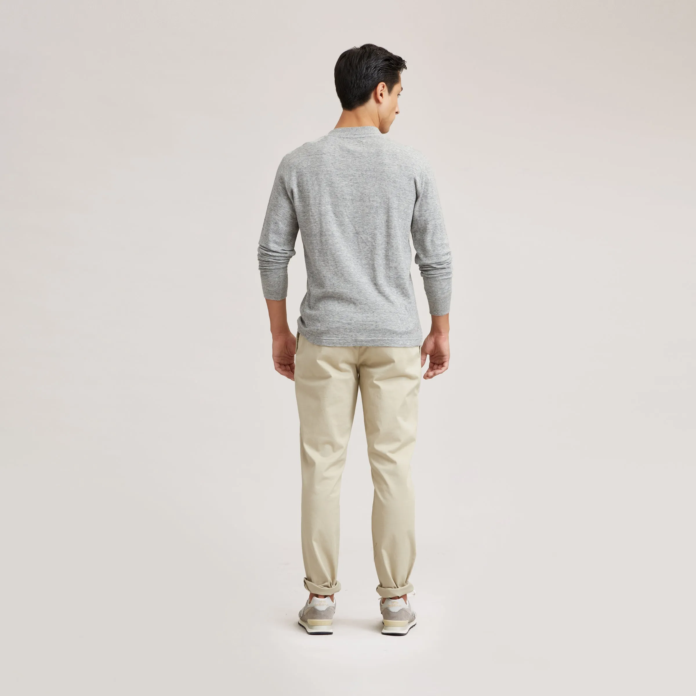 New Windsor Double Cloth Henley - Gray Heather