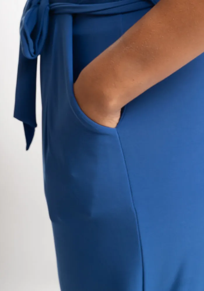 Nico Cobalt Blue Culotte Leg Jumpsuit