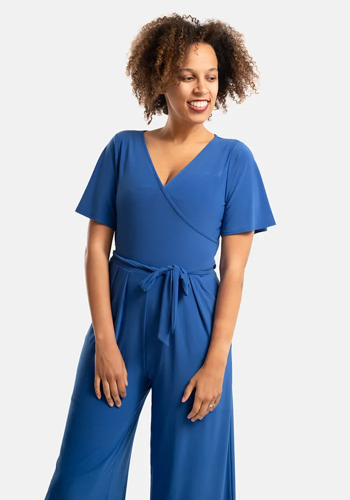 Nico Cobalt Blue Culotte Leg Jumpsuit