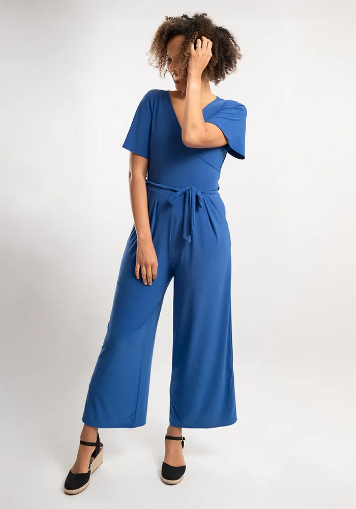 Nico Cobalt Blue Culotte Leg Jumpsuit