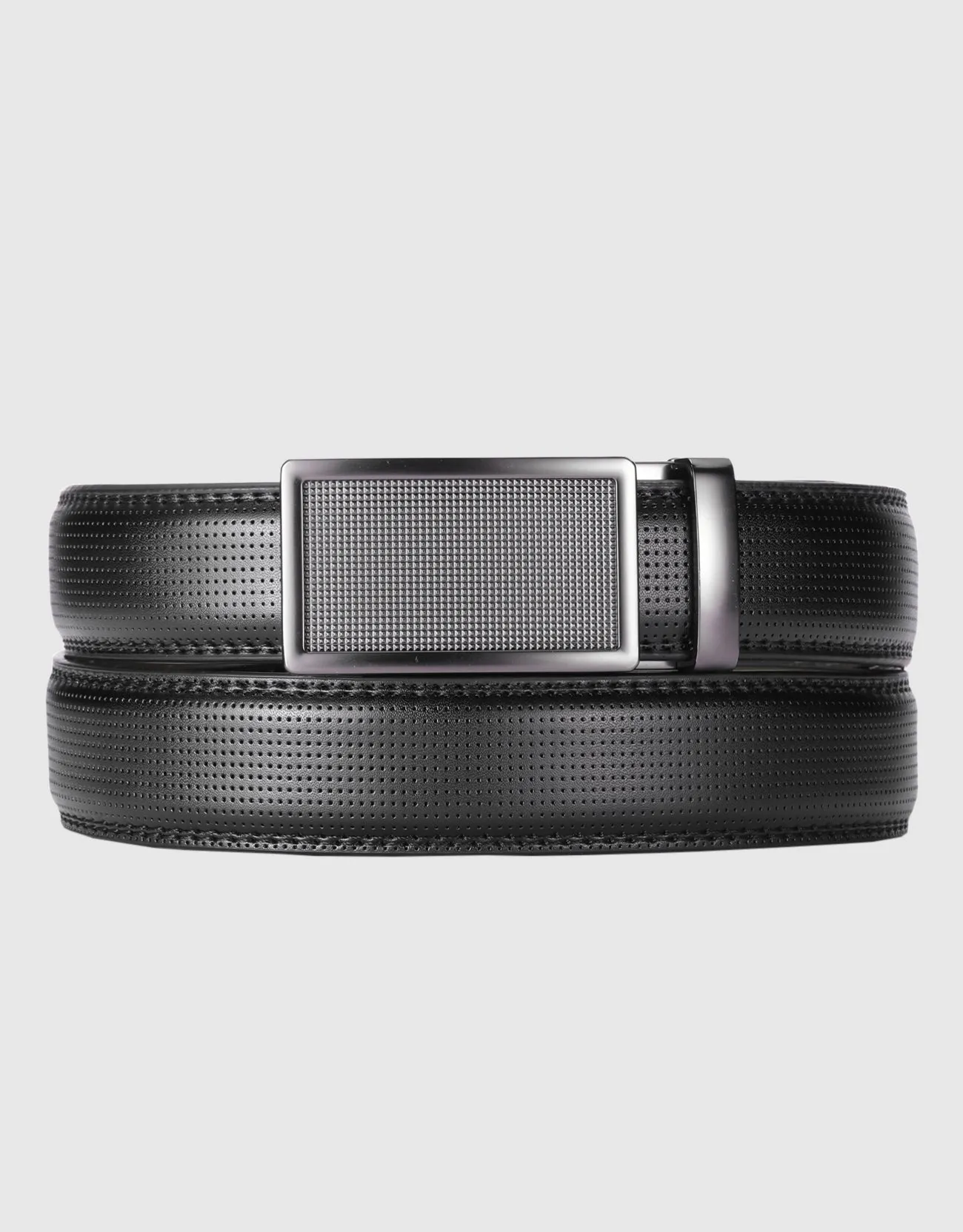 Punched Leather Ratchet Belt