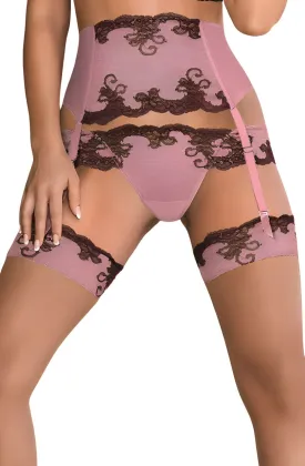 Roza Caryca Suspender Belt Pink