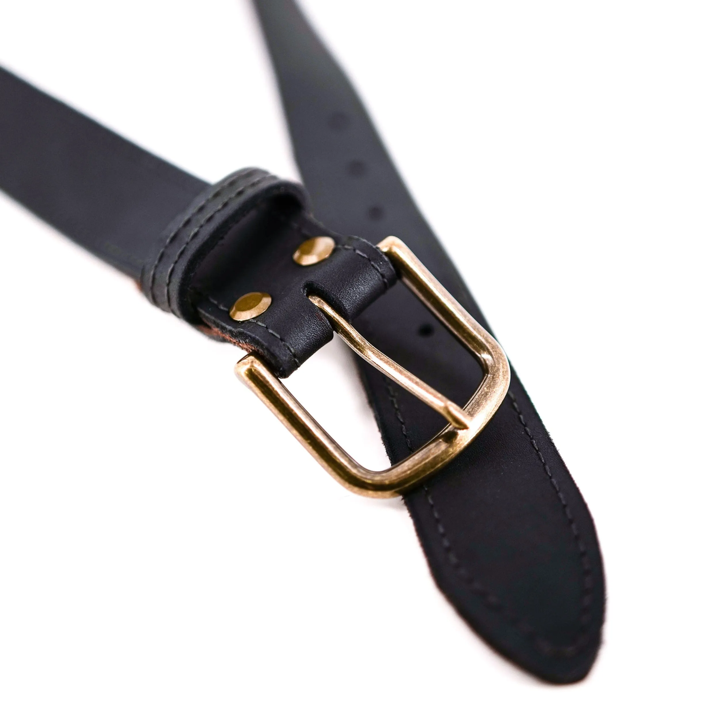 Smooth Black Leather Belt