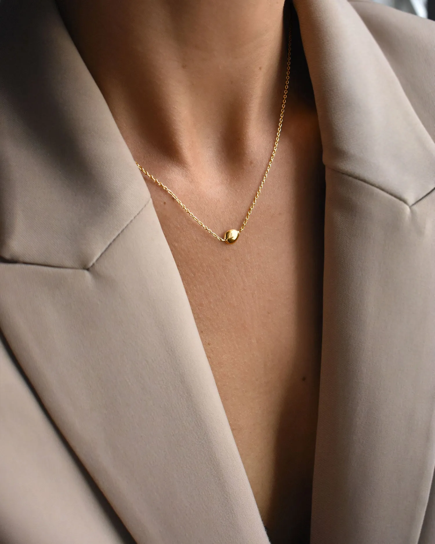 Stardust drop necklace polished gold