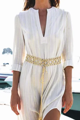 Thin Gold Crochet Belt