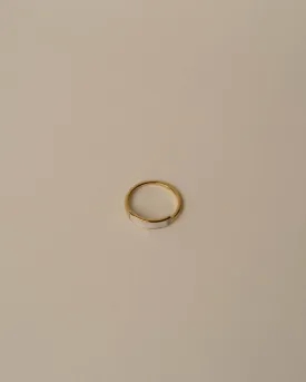 Thin White Bar Ring