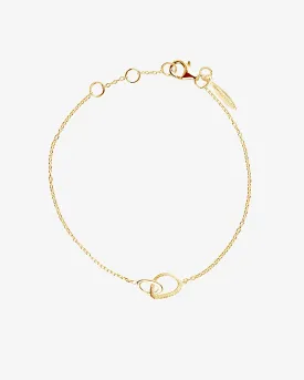 Together drop bracelet gold