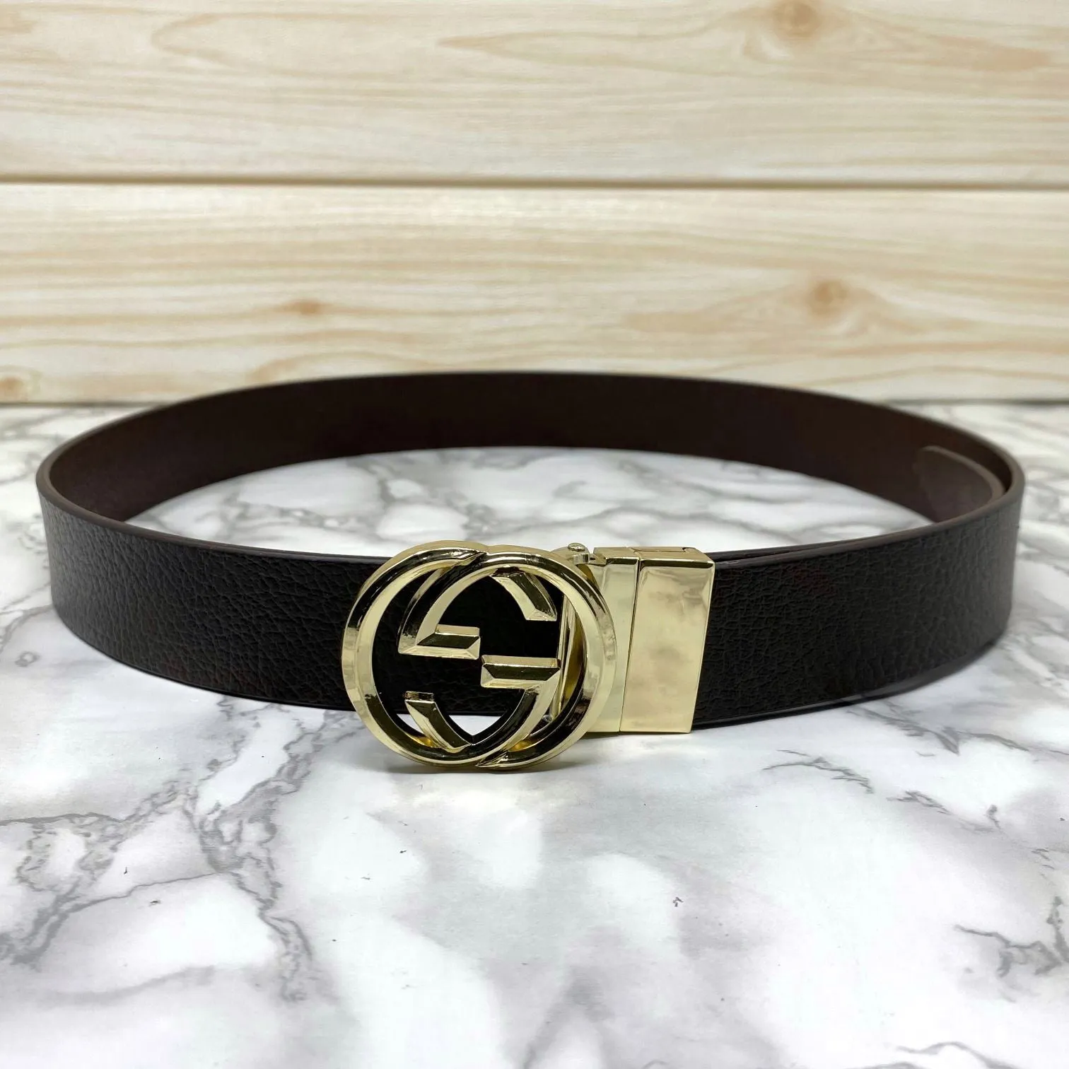 Trendy Round Leather Strap Belt For Men-JonasParamount