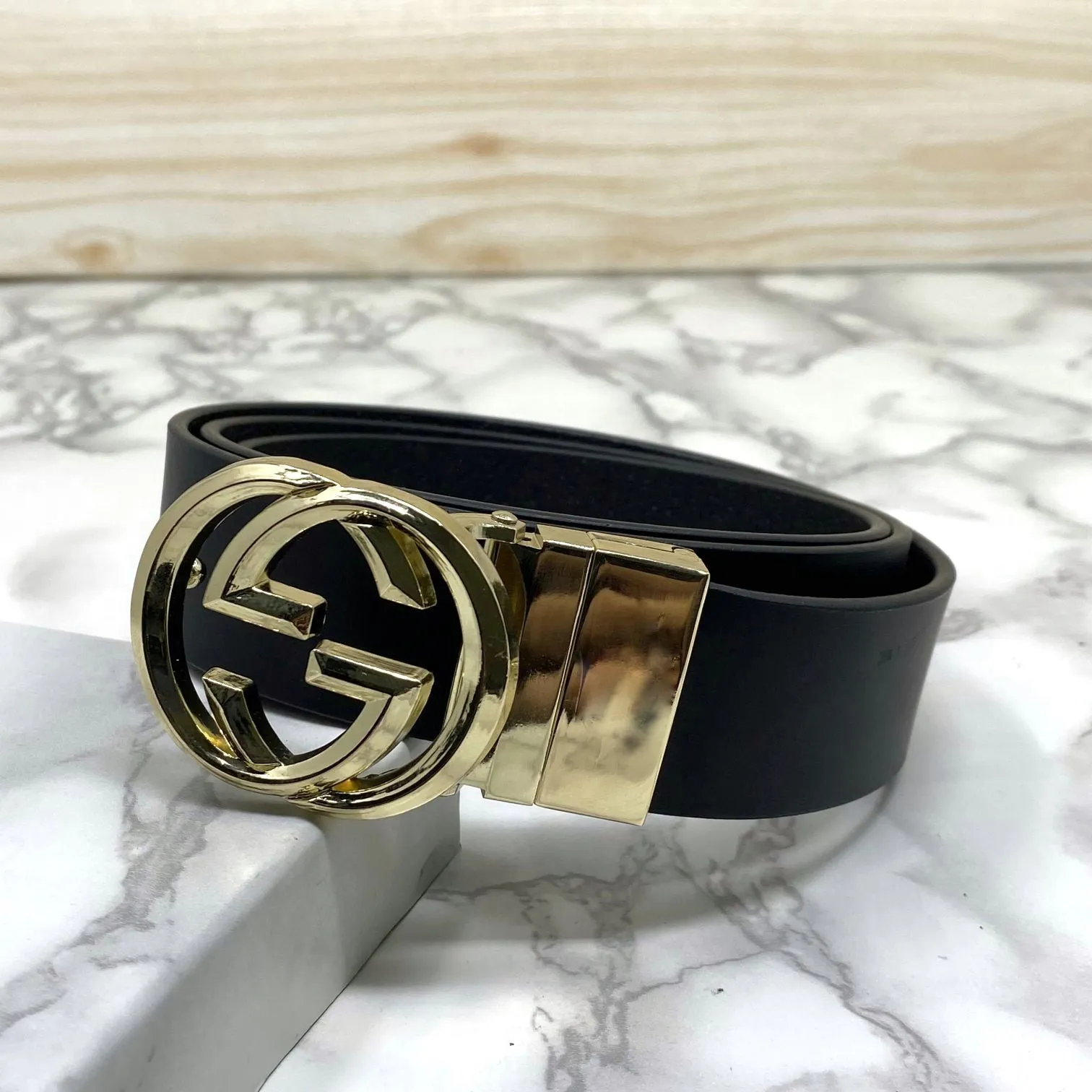 Trendy Round Leather Strap Belt For Men-JonasParamount