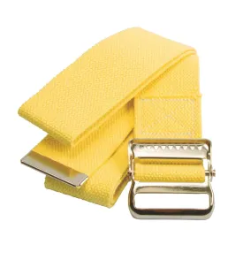 Washable Cotton Gait Belt, 72", Yellow